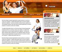 Europe and the United States hospital fitness orange template