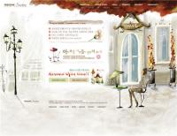 South Korea coffee house atmosphere template psd